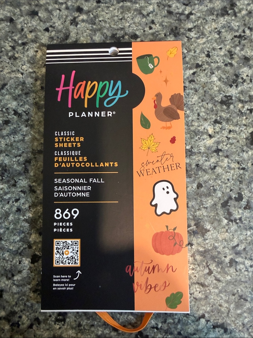 Happy Planner Seasonal Fall Sticker Sheets - Orange Autumn Vibes